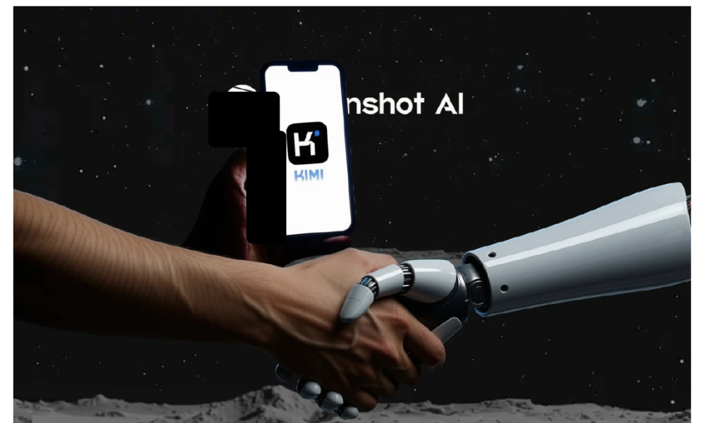 Moonshot AI Kimi K3 public download announcement with futuristic AI interface